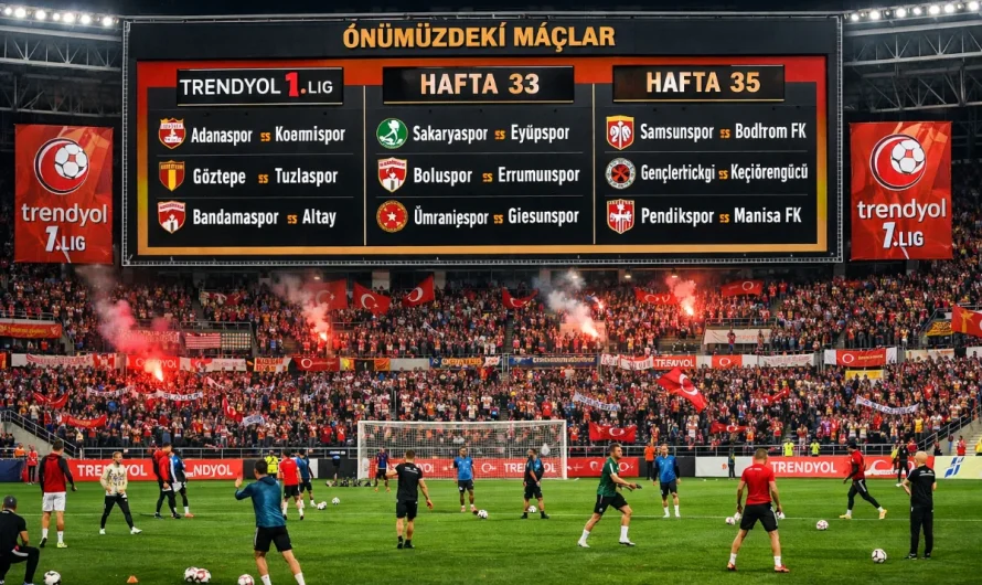 Trendyol 1. Lig’de 33, 34 ve 35. Haftalar İçin Maç Programı Açıklandı